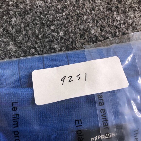 Express Shirt Mens XXL Blue Knit Modern Prep Sweater Polo 100% Cotton Workwear - Picture 8 of 8